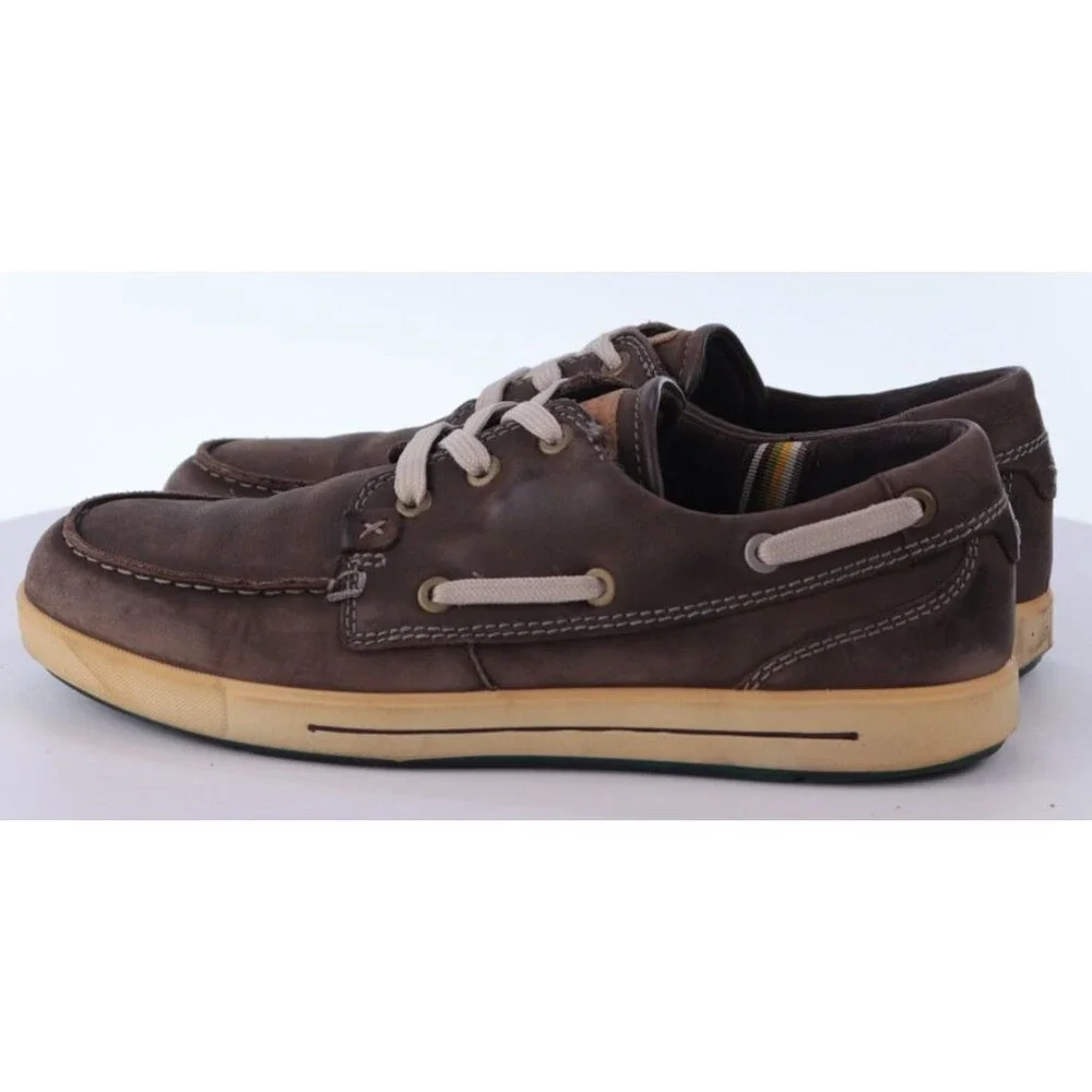 ECCO Men's Casual Comfort Boat Shoes Size EU 40 US 6-6.5 Leather Brown